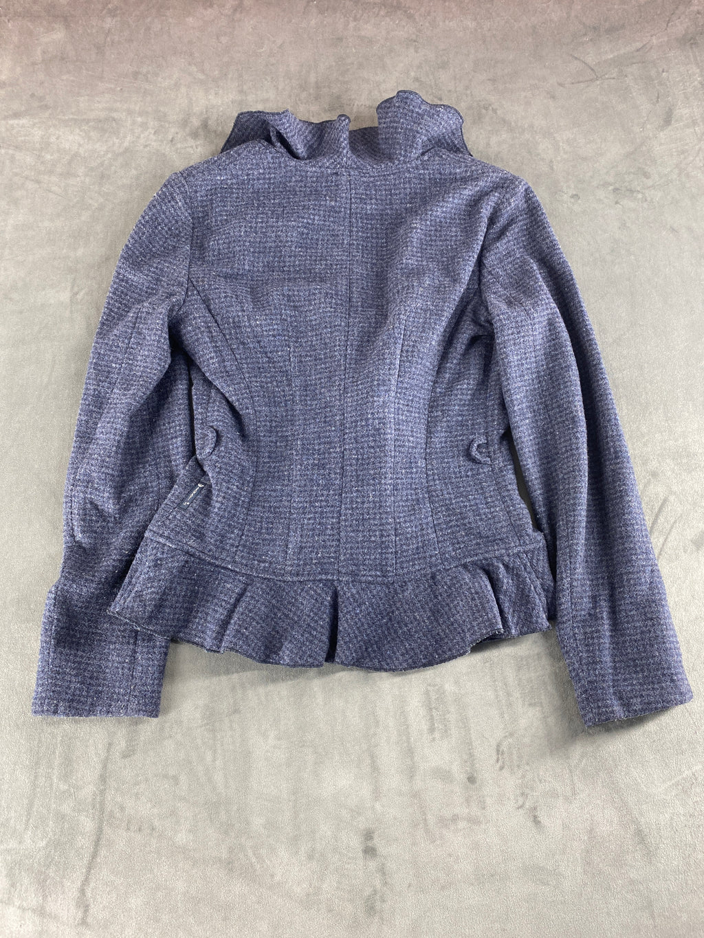 Blazer Armani Jeans blu check con peplo – Donna Taglia S (IT 40)
