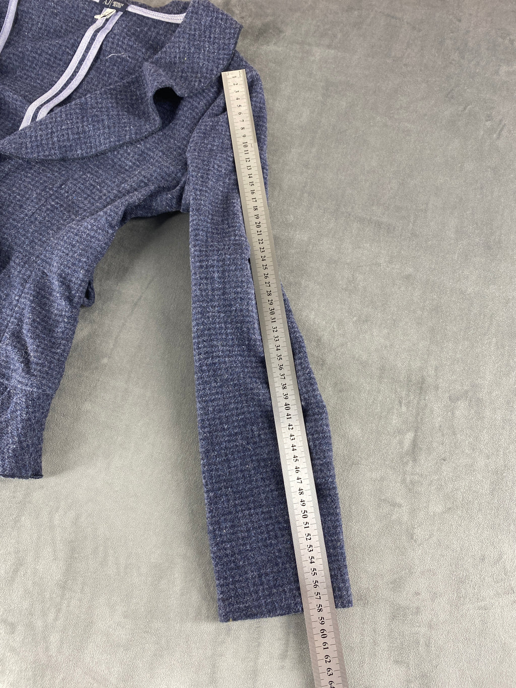 Blazer Armani Jeans blu check con peplo – Donna Taglia S (IT 40)