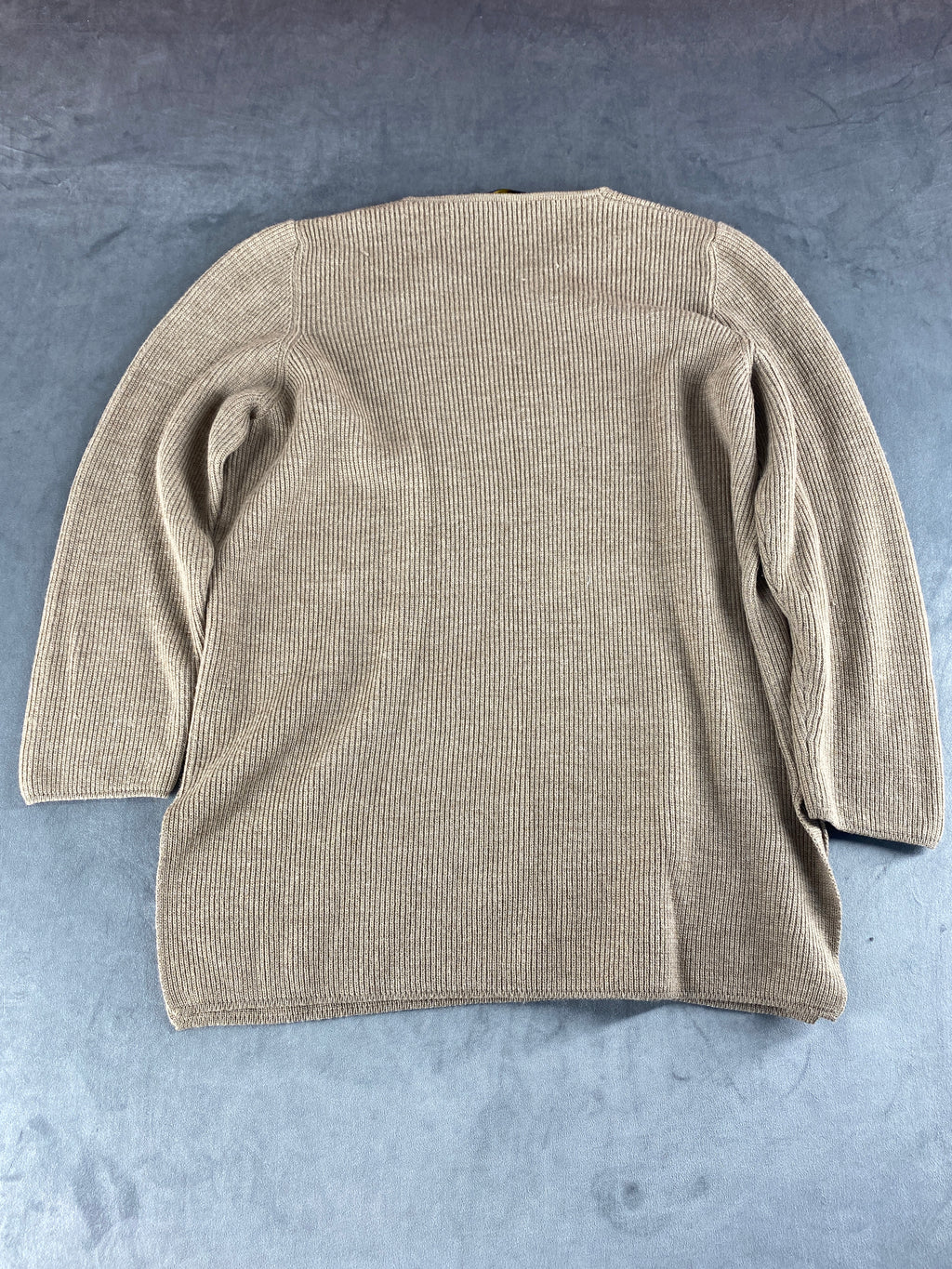 Maglione Luigi Bagnoli beige in lana scollo a V – Donna Taglia M