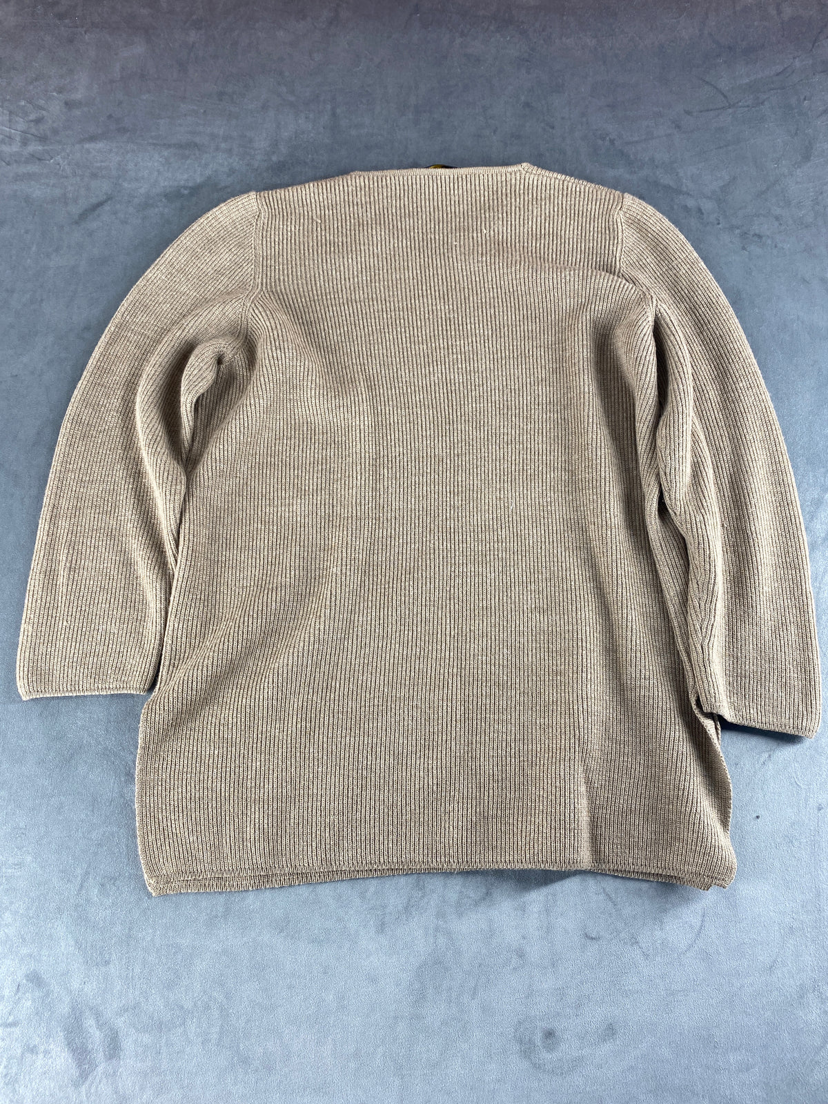 Maglione Luigi Bagnoli beige in lana scollo a V – Donna Taglia M