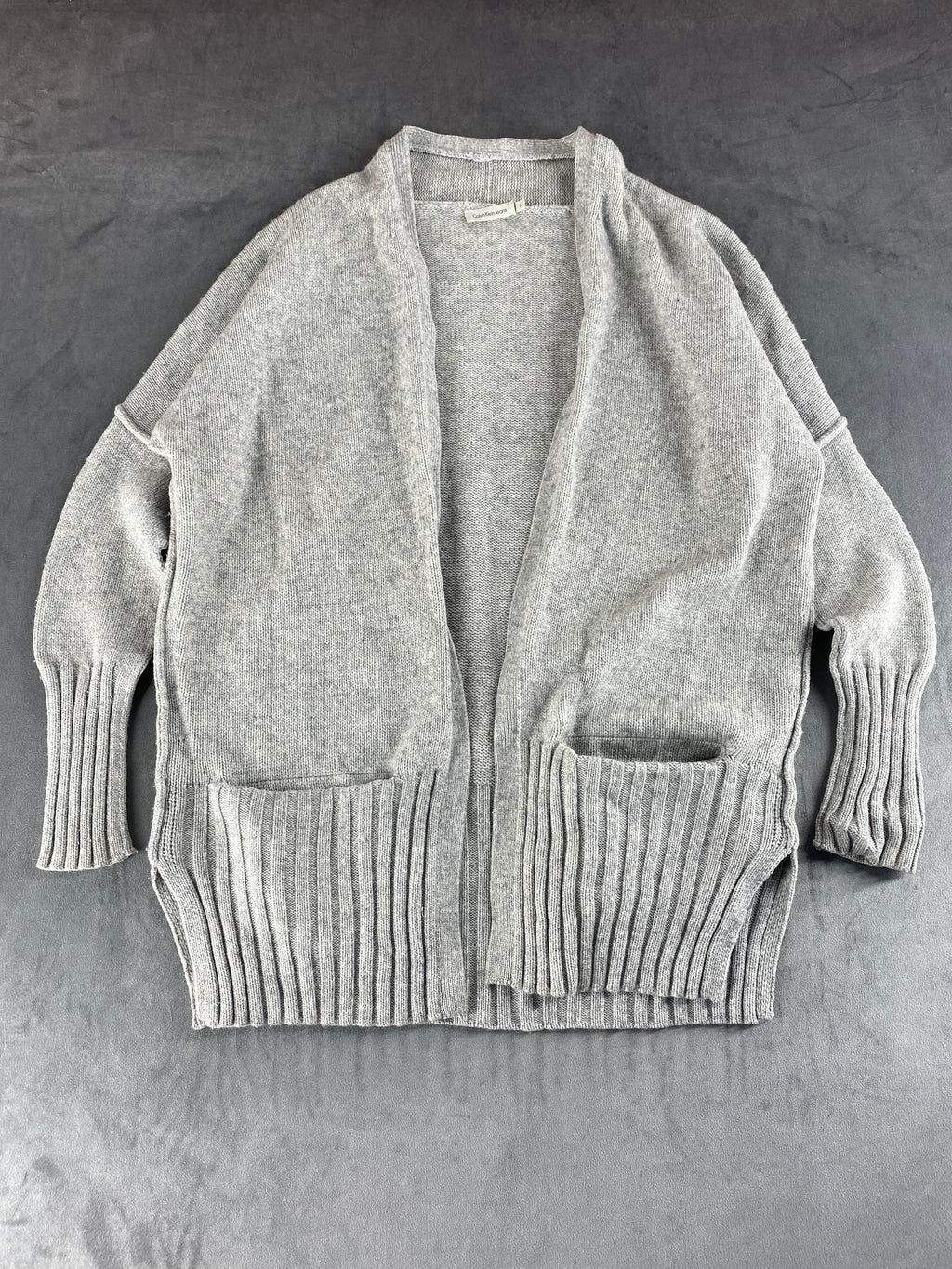 Cardigan aperto Calvin Klein Jeans grigio – Donna Taglia S