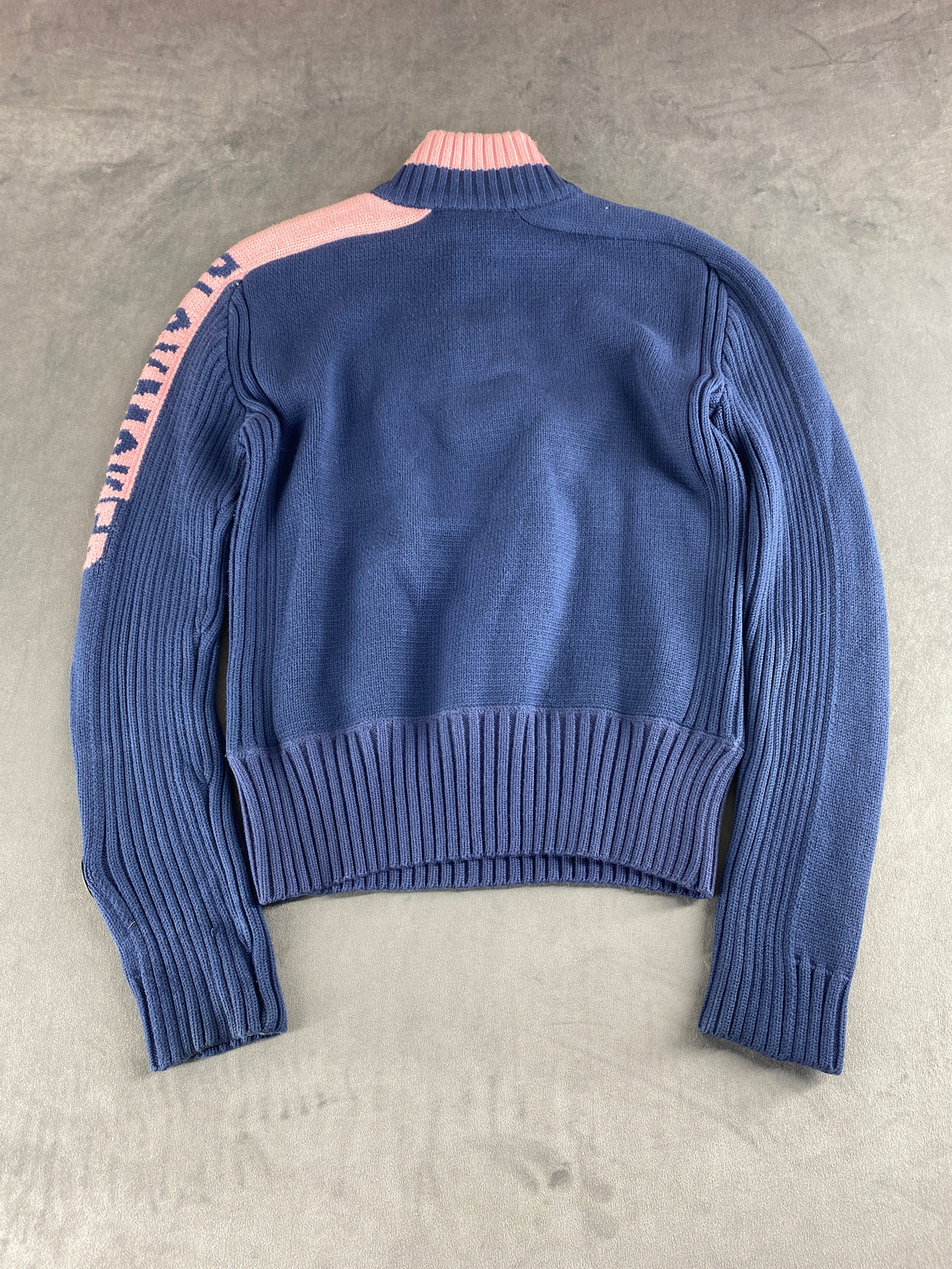 Maglione Bikkembergs Playmaker blu e rosa half-zip – Donna Taglia L