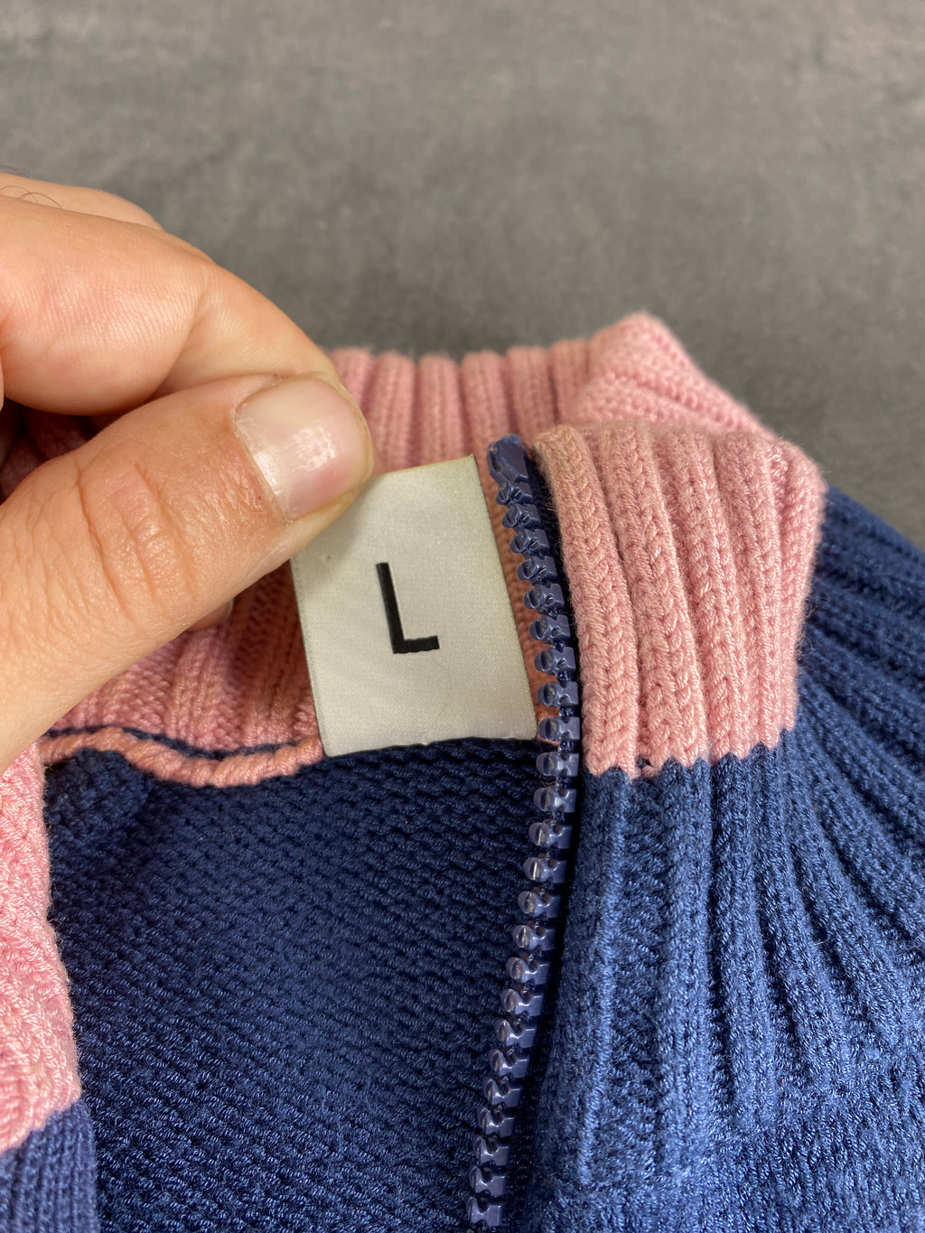 Maglione Bikkembergs Playmaker blu e rosa half-zip – Donna Taglia L