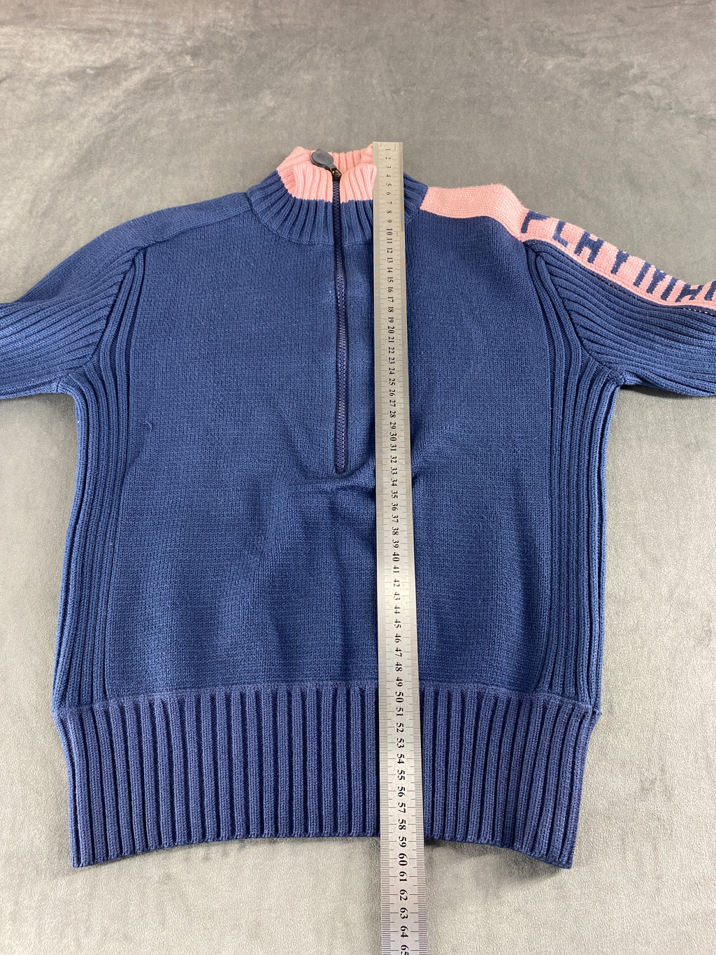 Maglione Bikkembergs Playmaker blu e rosa half-zip – Donna Taglia L