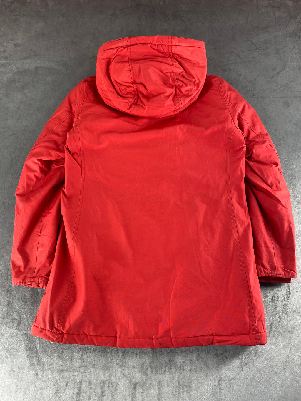 Giaccone imbottito Woolrich rosso con cappuccio – Donna Taglia S