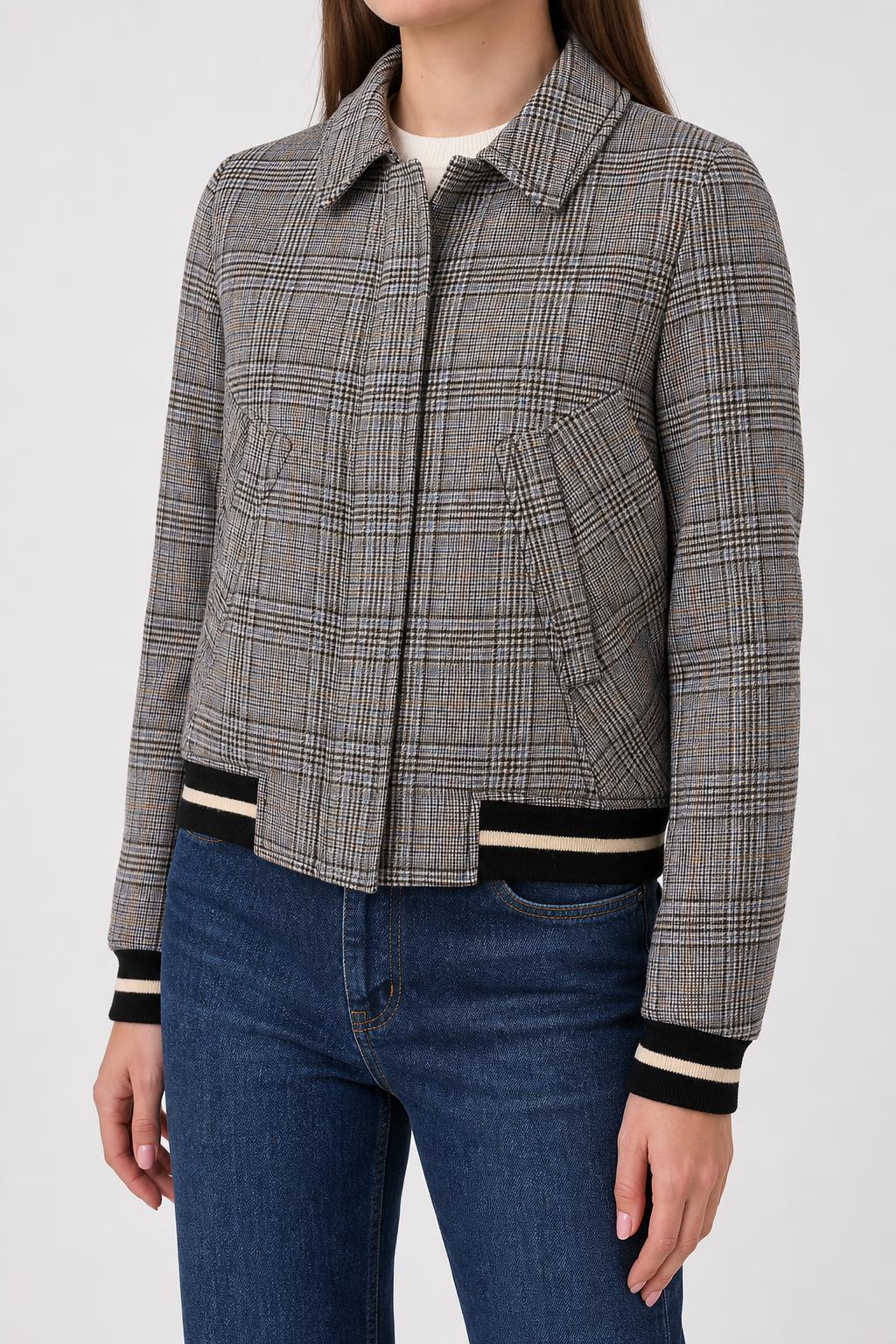 Bomber Trussardi Jeans principe di Galles grigio – Donna Taglia S (IT 40)