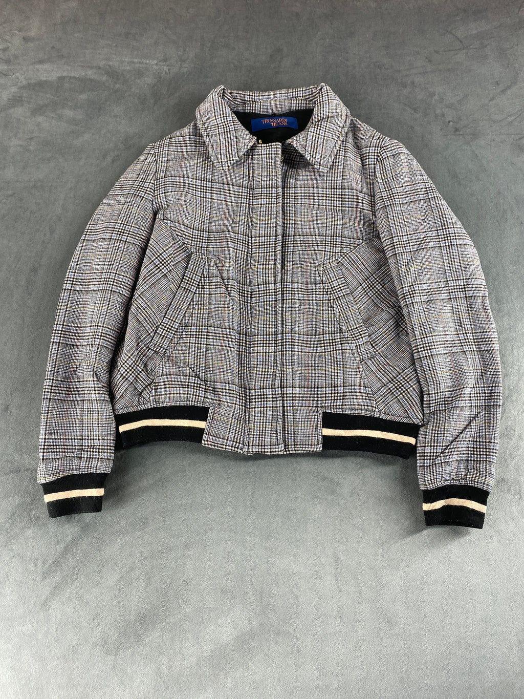 Bomber Trussardi Jeans principe di Galles grigio – Donna Taglia S (IT 40)