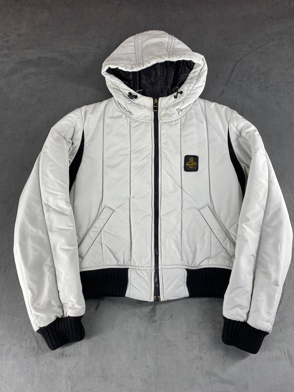 Giubbotto imbottito Refrigiwear bianco con cappuccio – Donna Taglia M