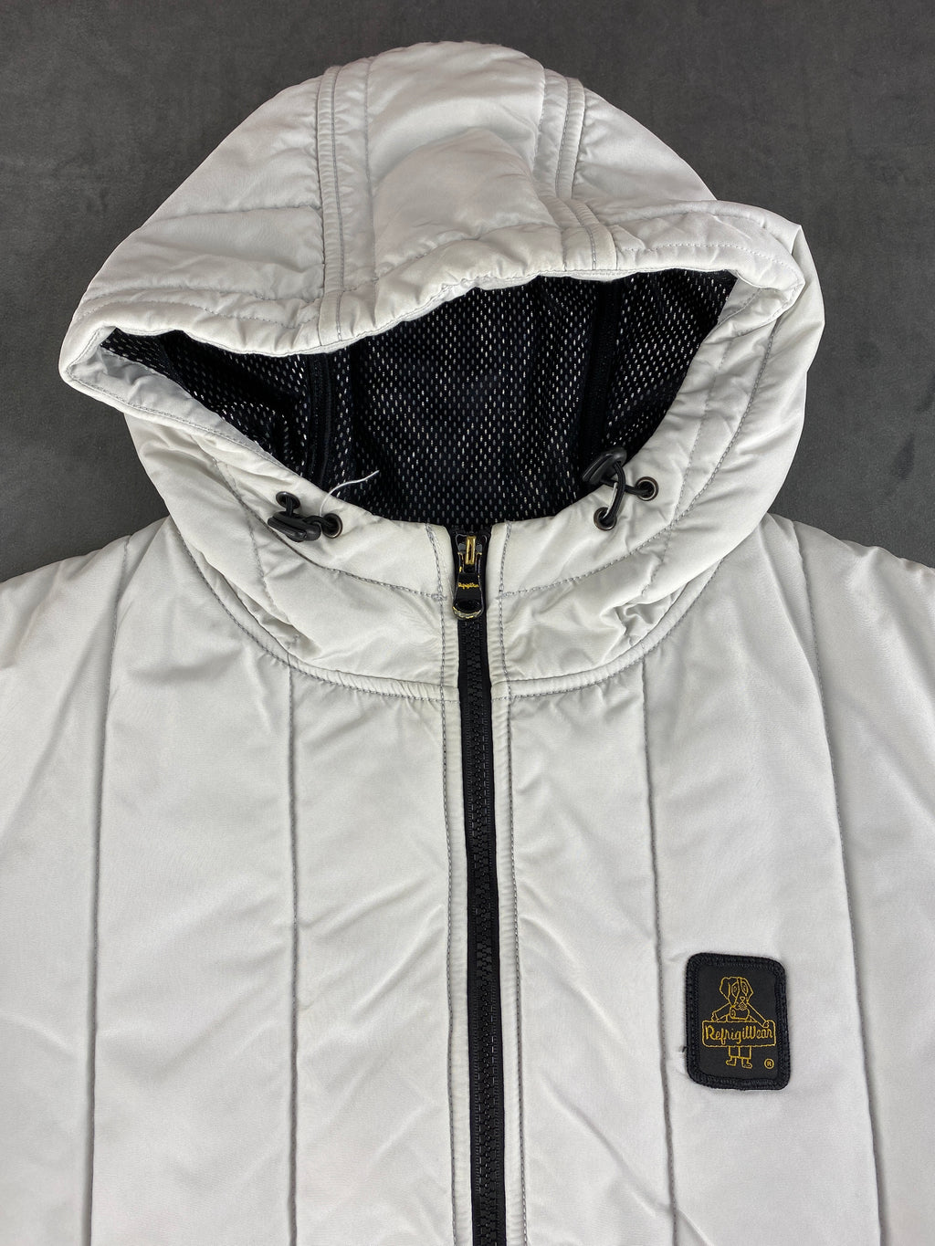 Giubbotto imbottito Refrigiwear bianco con cappuccio – Donna Taglia M