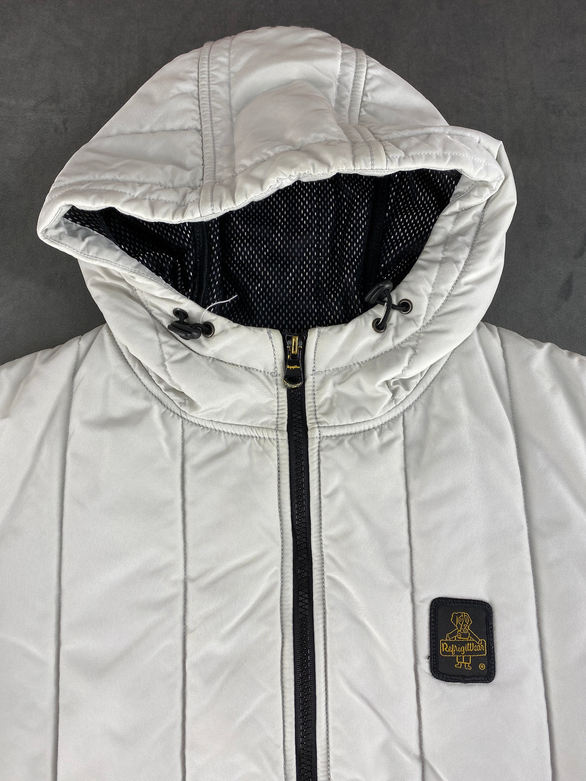 Giubbotto imbottito Refrigiwear bianco con cappuccio – Donna Taglia M