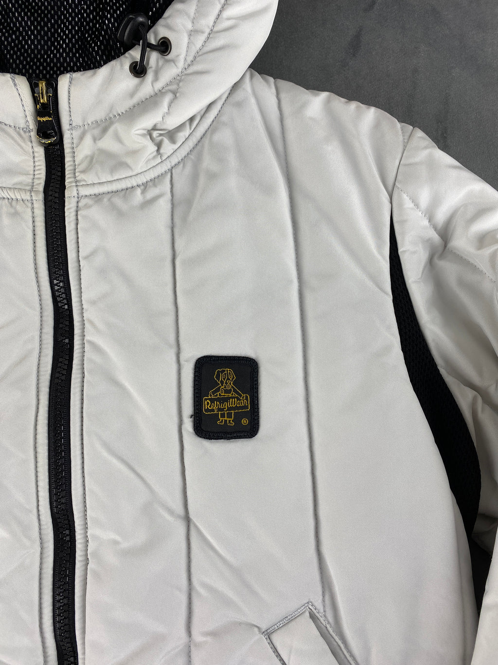 Giubbotto imbottito Refrigiwear bianco con cappuccio – Donna Taglia M