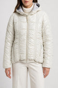 Piumino leggero Woolrich panna con cappuccio – Donna Taglia M