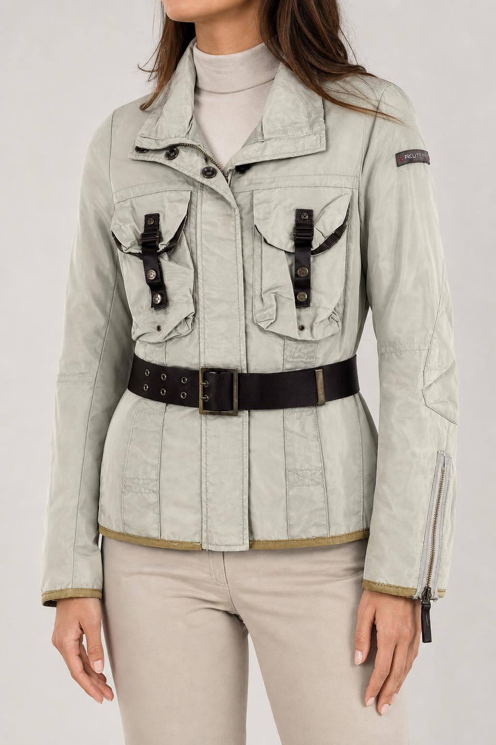 Giacca field jacket Peuterey beige con cintura – Donna Taglia M (IT 42)