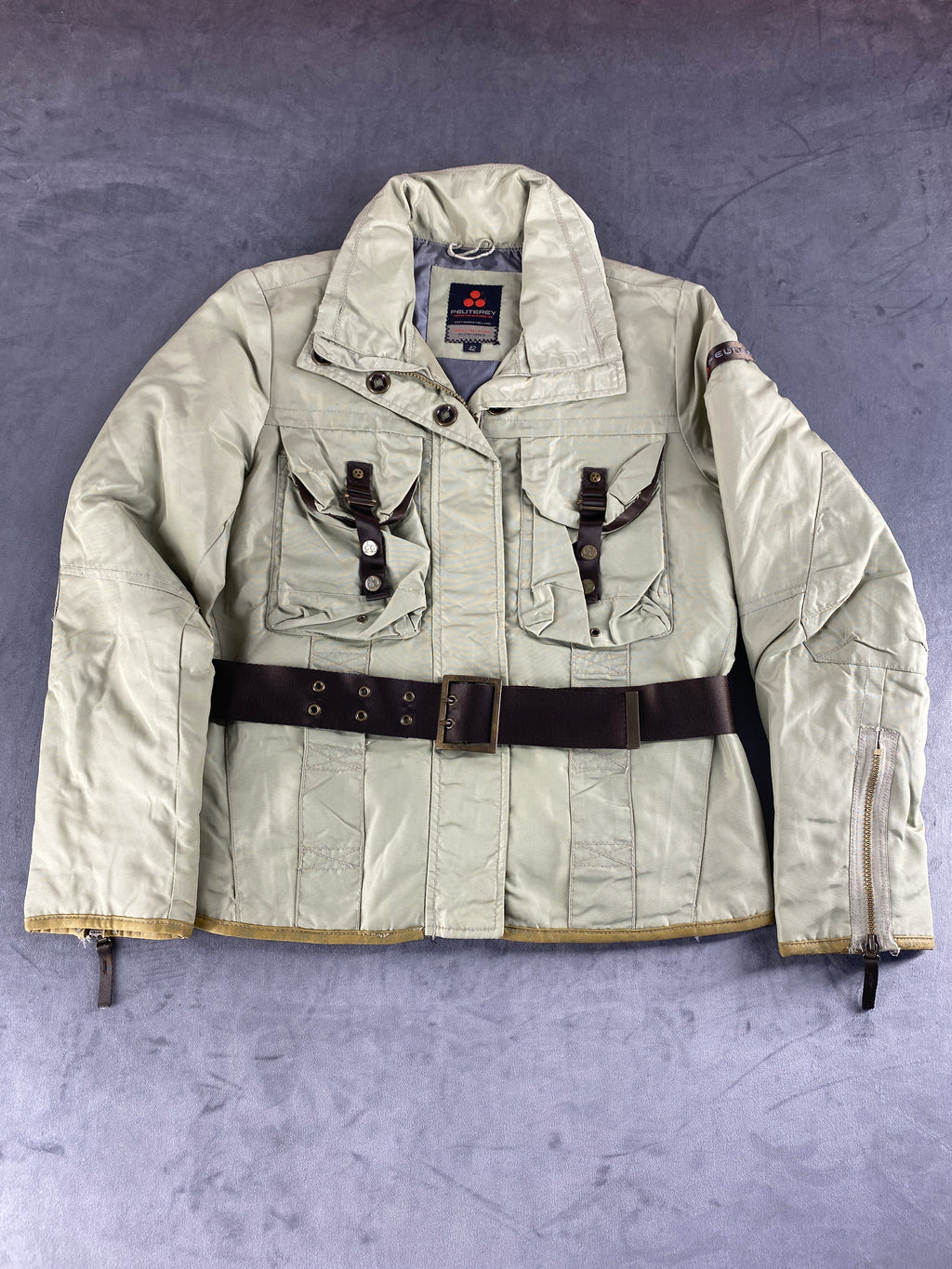 Giacca field jacket Peuterey beige con cintura – Donna Taglia M (IT 42)