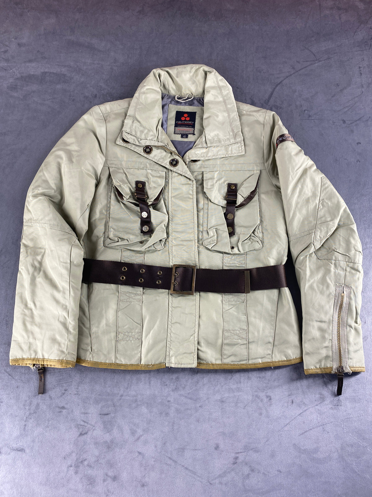 Giacca field jacket Peuterey beige con cintura – Donna Taglia M (IT 42)