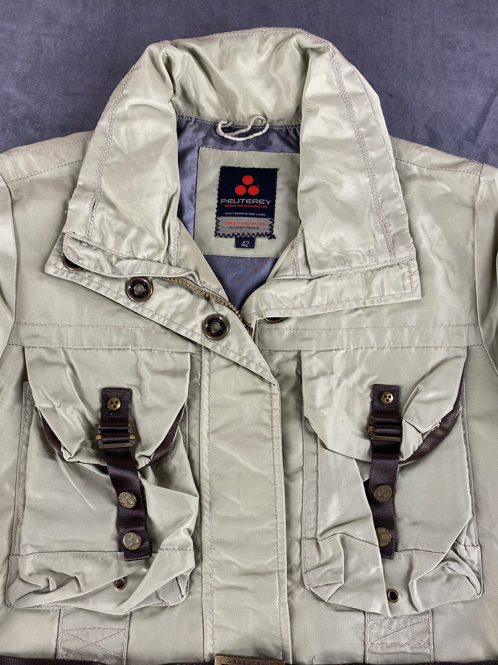 Giacca field jacket Peuterey beige con cintura – Donna Taglia M (IT 42)