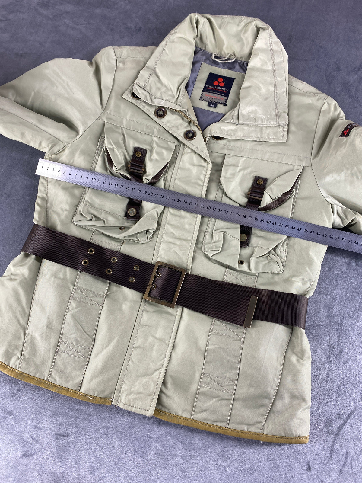 Giacca field jacket Peuterey beige con cintura – Donna Taglia M (IT 42)