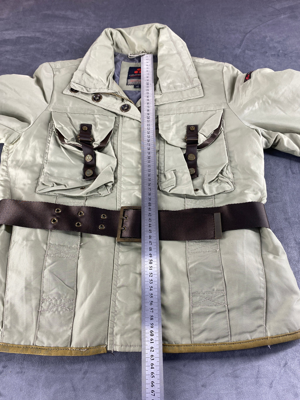 Giacca field jacket Peuterey beige con cintura – Donna Taglia M (IT 42)