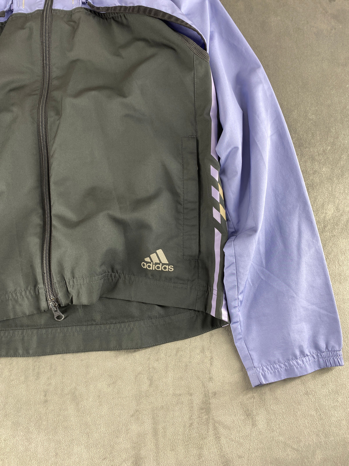 Giacca a vento Adidas lilla e grigia – Donna Taglia L