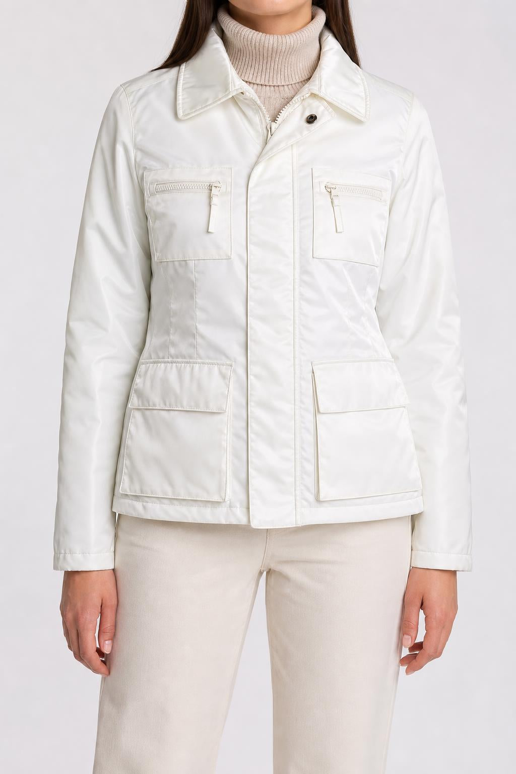 Giacca field jacket Aspesi bianca imbottita – Donna Taglia S