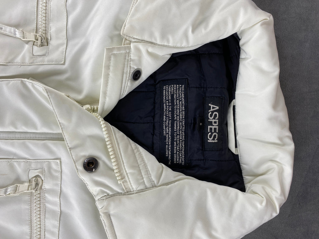 Giacca field jacket Aspesi bianca imbottita – Donna Taglia S