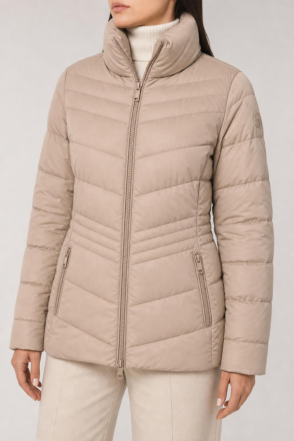 Piumino leggero Tommy Hilfiger beige – Donna Taglia M