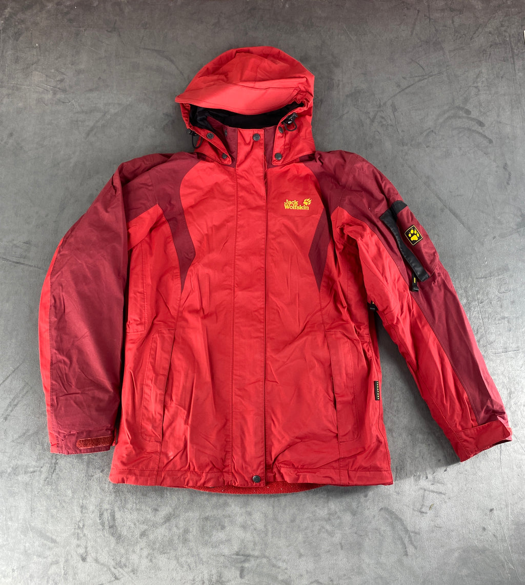 Giacca 3 in 1 Jack Wolfskin rossa – Donna Taglia S