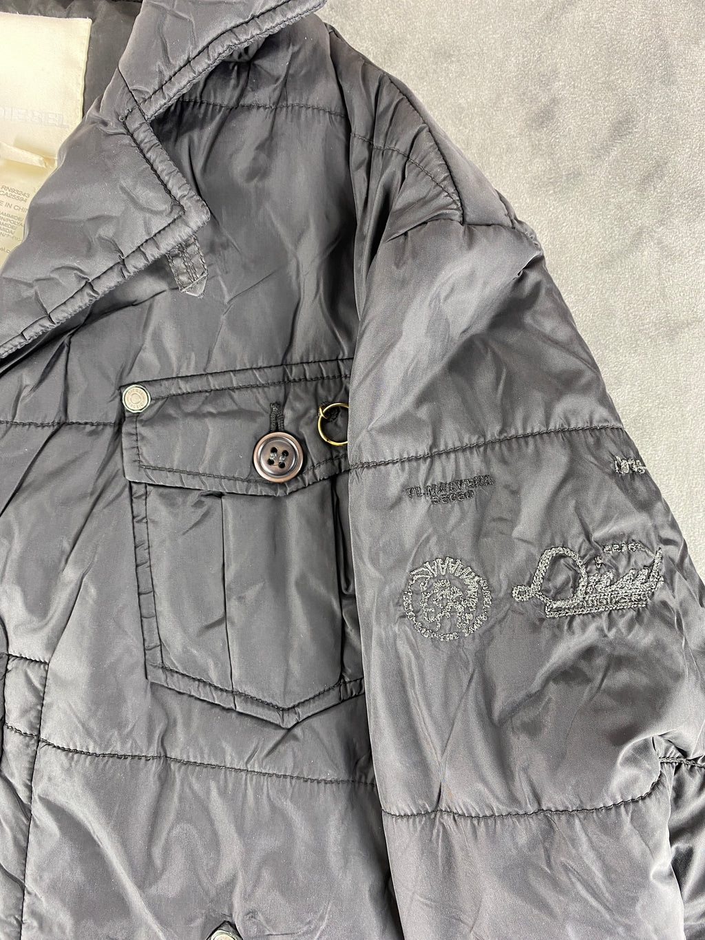 Giacca trapuntata Diesel grigia – Donna Taglia L