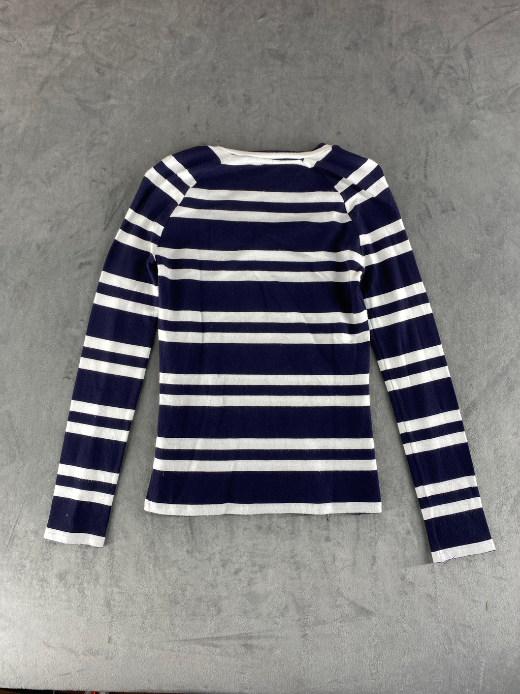 Maglia a righe Max Mara navy e bianca scollo quadrato – Donna Taglia S
