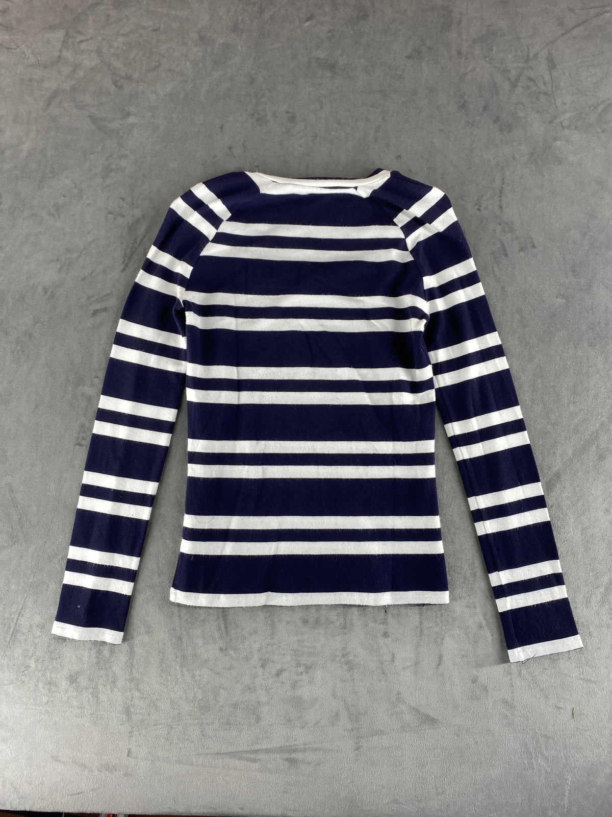 Maglia a righe Max Mara navy e bianca scollo quadrato – Donna Taglia S