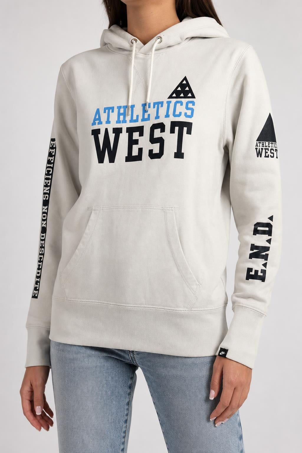 Felpa con cappuccio END. Athletics West bianca – Donna Taglia S