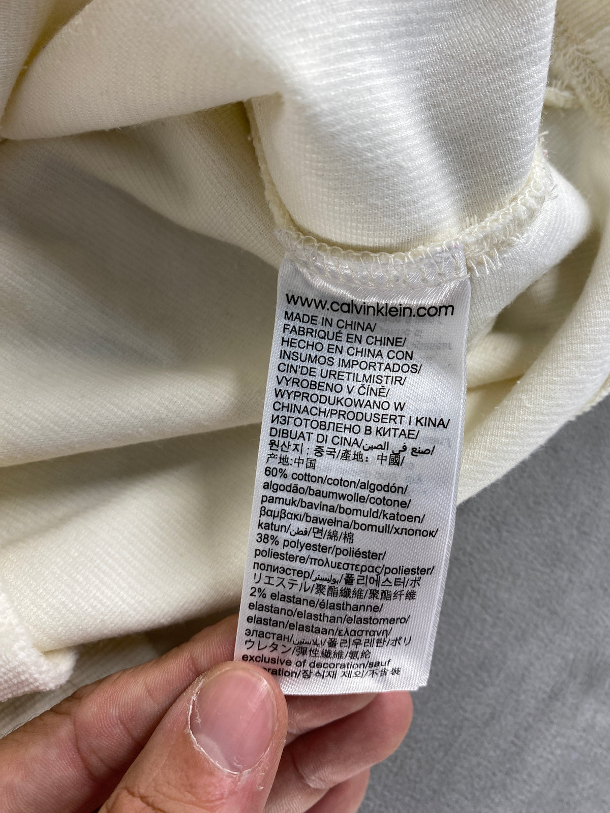 Dolcevita in velluto Calvin Klein Jeans crema – Donna Taglia S