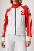 Track jacket Adidas bianca e rossa – Donna Taglia L