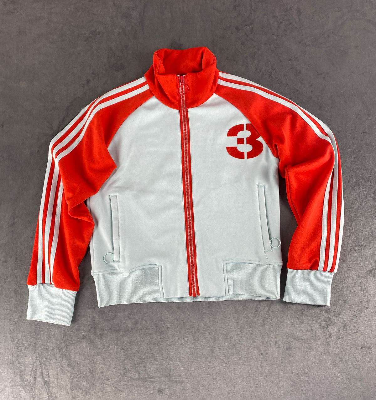 Track jacket Adidas bianca e rossa – Donna Taglia L