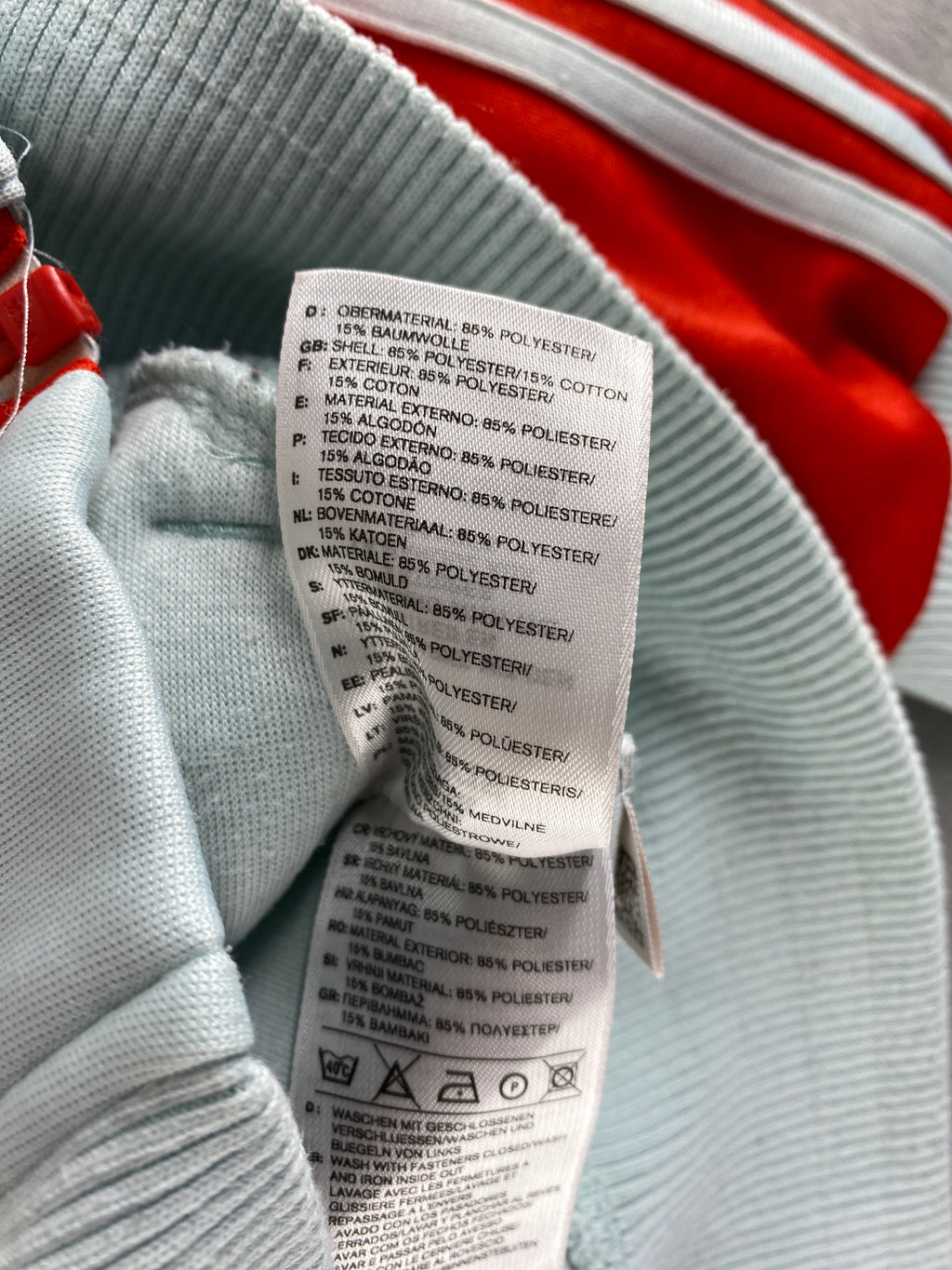 Track jacket Adidas bianca e rossa – Donna Taglia L