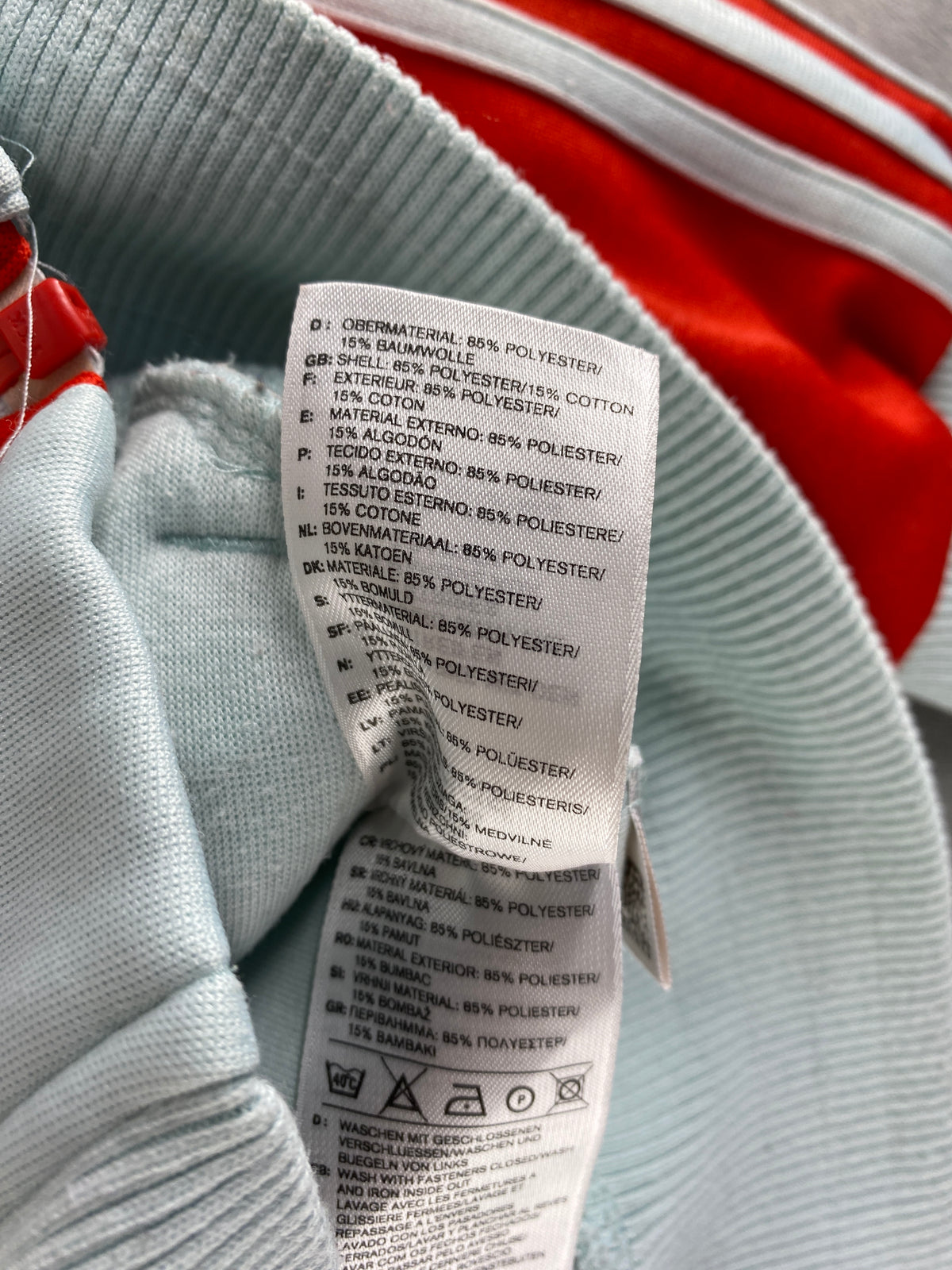 Track jacket Adidas bianca e rossa – Donna Taglia L