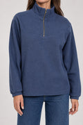Felpa mezza zip Champion blu navy – Donna Taglia M