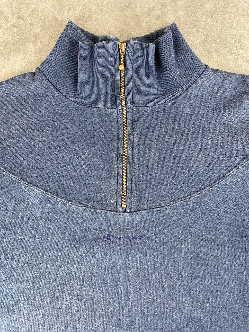 Felpa mezza zip Champion blu navy – Donna Taglia M