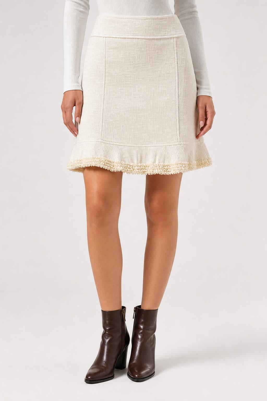 Gonna Max&Co. panna in bouclé con frange – Donna Taglia S (IT 40)