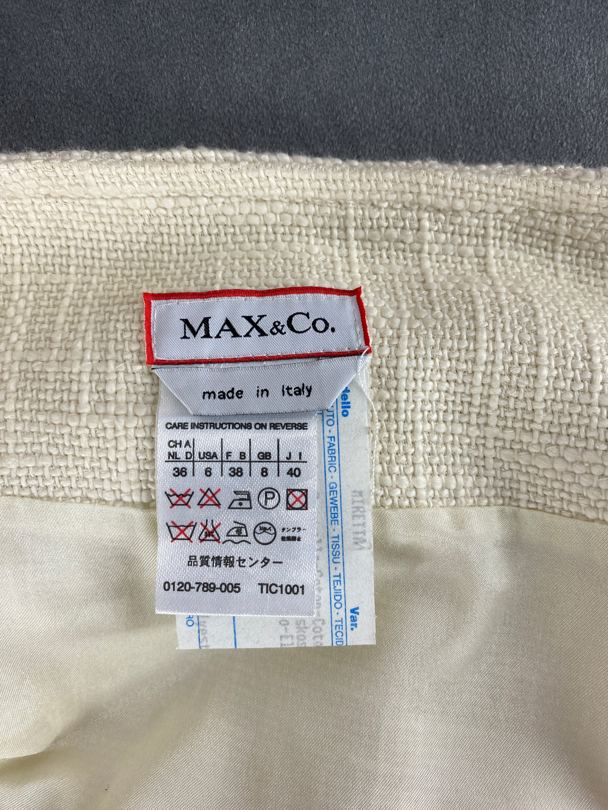 Gonna Max&Co. panna in bouclé con frange – Donna Taglia S (IT 40)