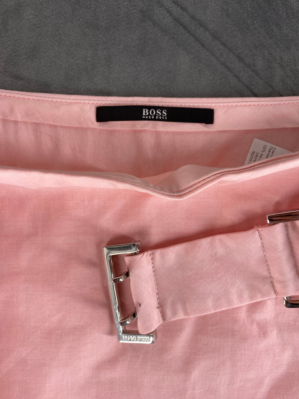 Gonna Hugo Boss rosa con cintura – Donna Taglia M