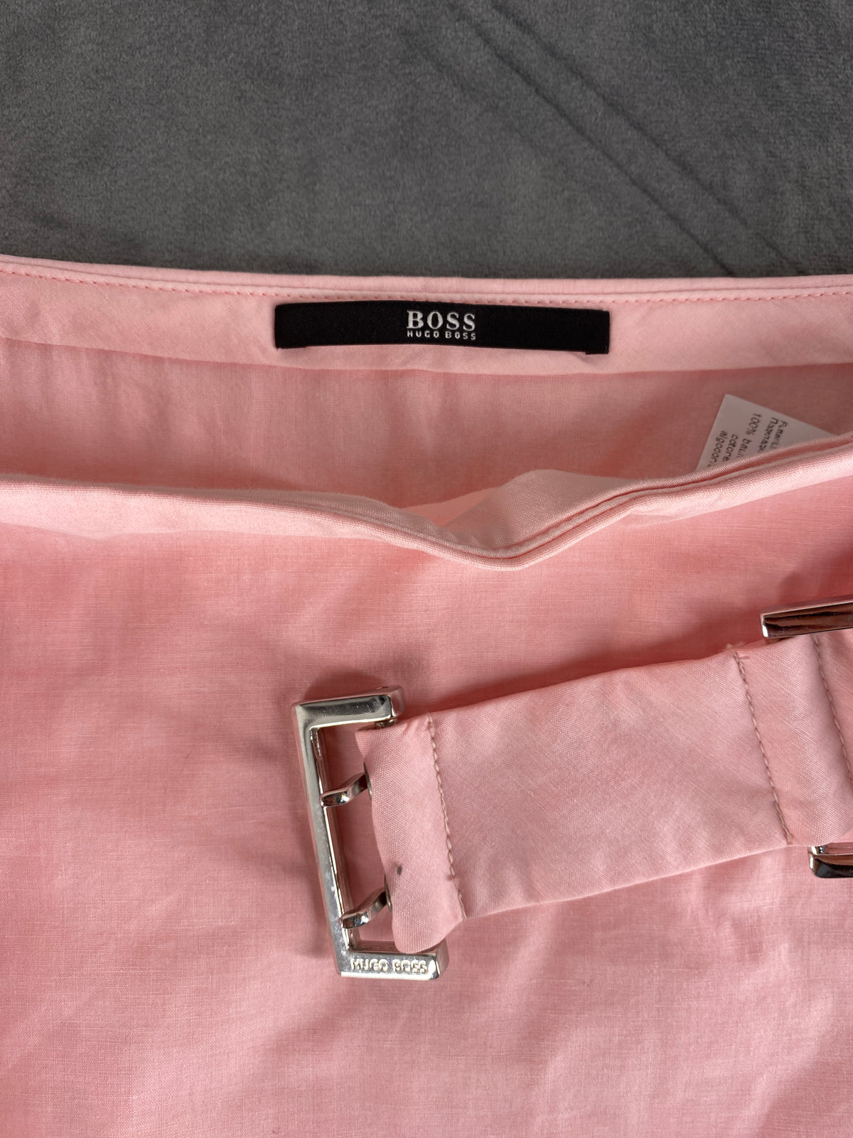 Gonna Hugo Boss rosa con cintura – Donna Taglia M