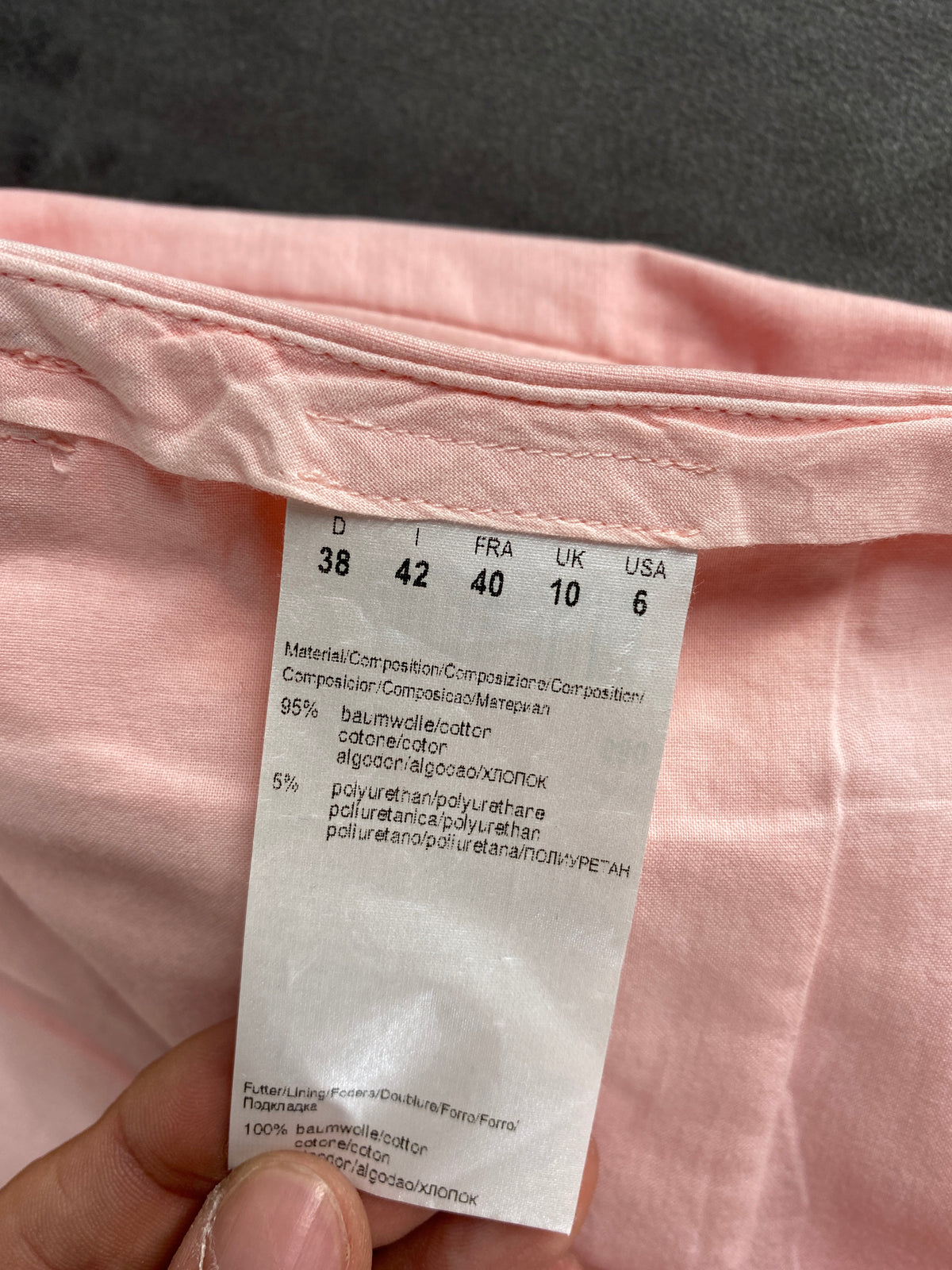 Gonna Hugo Boss rosa con cintura – Donna Taglia M