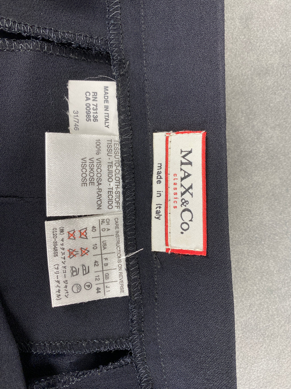 Gonna a pieghe Max&Co. grigio scuro – Donna Taglia L (IT 44)