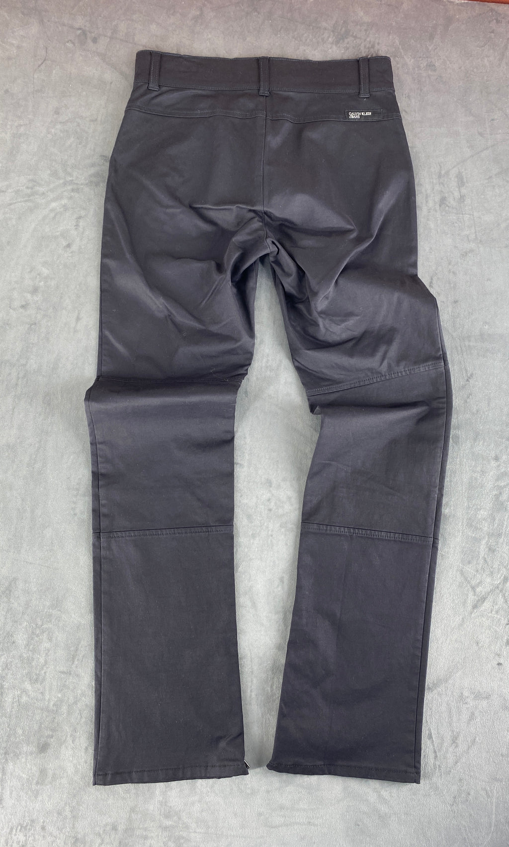 Pantaloni Calvin Klein Jeans grigio scuro con zip – Donna Taglia S (W27)