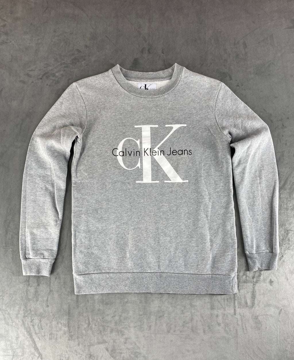 Felpa Calvin Klein Jeans grigia con logo – Donna Taglia S
