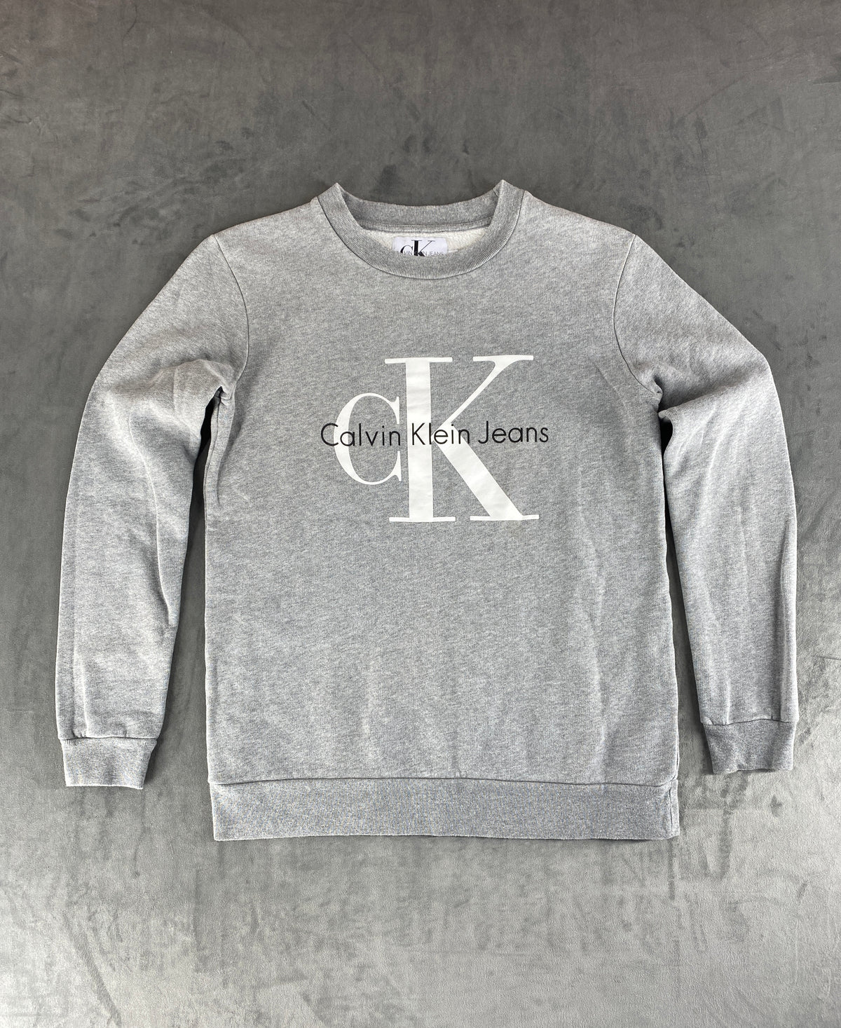 Felpa Calvin Klein Jeans grigia con logo – Donna Taglia S