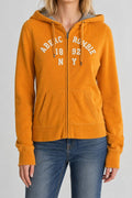 Felpa con cappuccio full-zip Abercrombie & Fitch arancione – Donna Taglia S