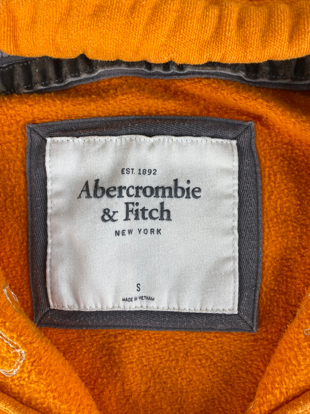 Felpa con cappuccio full-zip Abercrombie & Fitch arancione – Donna Taglia S