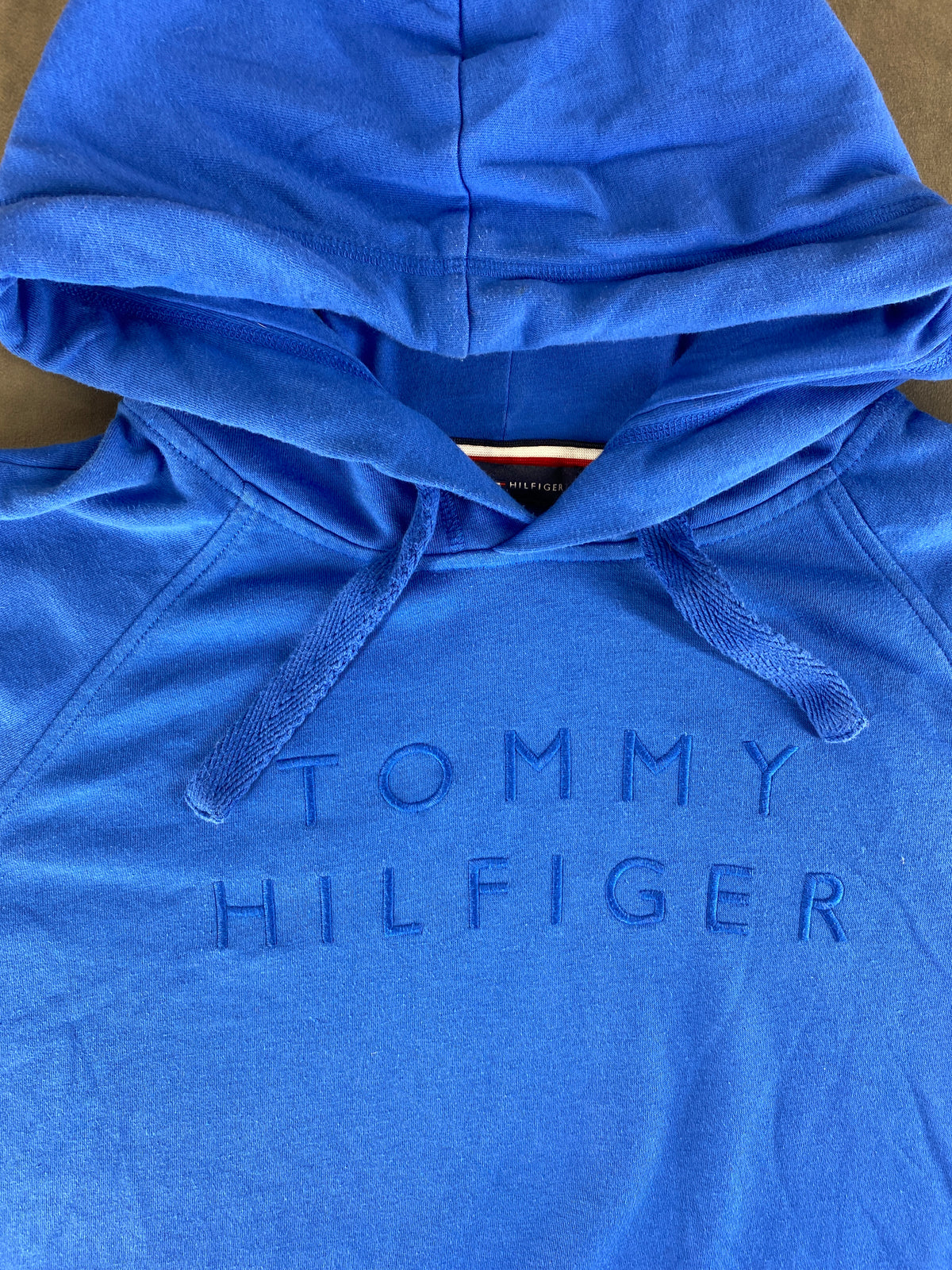 Felpa con cappuccio Tommy Hilfiger blu royal – Donna Taglia L